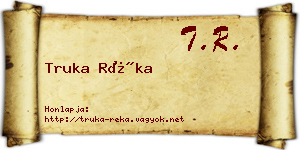 Truka Réka névjegykártya